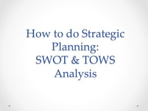 How to Do Strategic Planning: SWOT & TOWS Analysis image