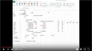 Intro to Excel Financial Present Value Functions