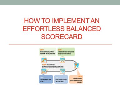 How to Implement an Effortless Balanced Scorecard