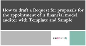 How to draft a Request for proposals (RfP) for the appointment of a financial model auditor with Template and Sample