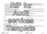 How to draft a Request for proposals (RfP) for the appointment of a financial model auditor with Template and Sample