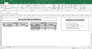 Accounts Reconciliation Using Conditional Formatting