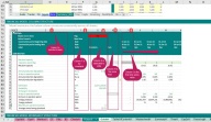 Vertical Project Finance Spreadsheet Layout with an Excel Template and ...