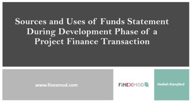 Development Phase Sources and Uses Funds (Manual and Excel Template)