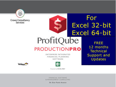 ProfitQube™ Production Pro - Enterprise Integrated Financial Planning, Production,Trade,Services (Excel/VBA, rel.1.2.15)