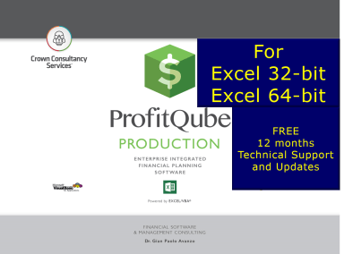 ProfitQube™ Production - Enterprise Integrated Financial Planning for Production + Services (Excel/VBA, release 1.2.12)
