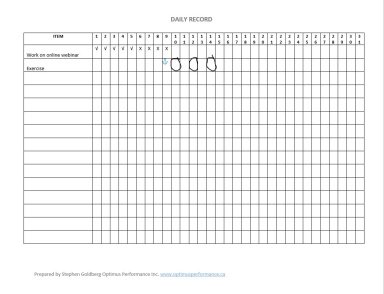 Develop a New Habit with this Daily Record Tracking Form