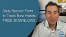 Develop a New Habit with this Daily Record Tracking Form