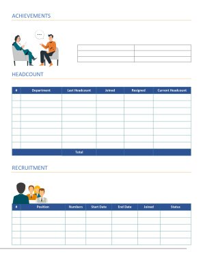 HUMAN RESOURCE MONTHLY REPORT