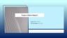 Project Status Report